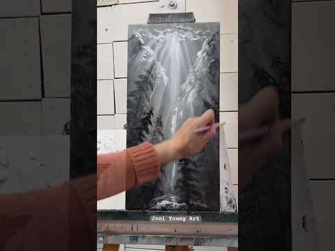 Acrylic Painting Mountain Solace #shorts SHORTS videos #acryliclandscape #painting