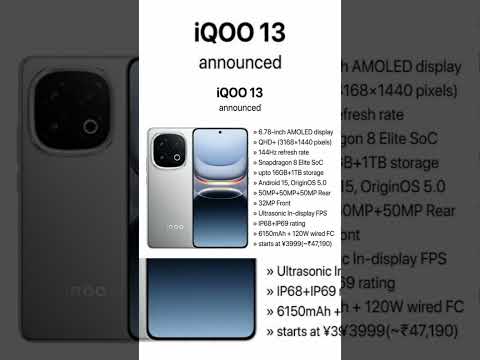 IQoo 13 are coming bro..🔥👿|| iqoo 13 announced || 6150 mah battery || ip69 rating ||