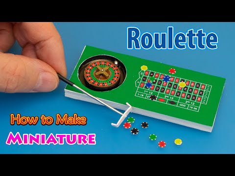 How to make Table Top Roulette Wheel with Chips Miniature - Tutorial