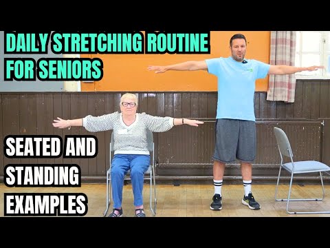 Simple Daily Stretches For Seniors | Easy 5-Minute Seated And Standing Routine - Fitness Workout