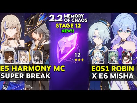 E5 Harmony MC x Serval Super Break & E0S1 Robin x E6 Misha | MOC 12 v2.2 | Honkai star rail.