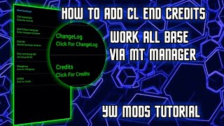 tutorial cara recode whatsapp menambahkan  change Log and credits work all base !