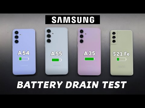 Samsung A55 vs A54 vs A35 vs S21 Fe Battery Drain Test | Battery Test