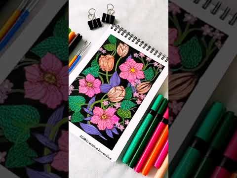 Floral Painting| Watercolor Painting | Mimi Crafted #shorts #shortsvideo #shortvideo #artvideo