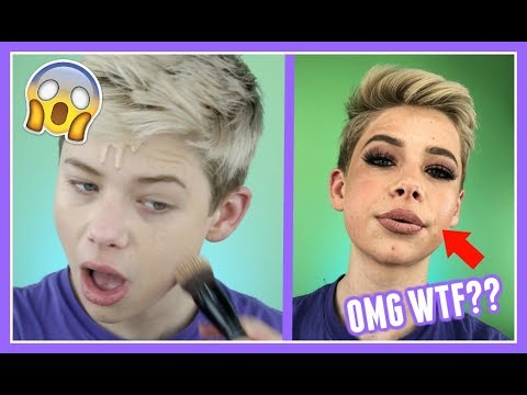 FULL FACE USING ONLY MY MOMS MAKEUP! Jake Warden