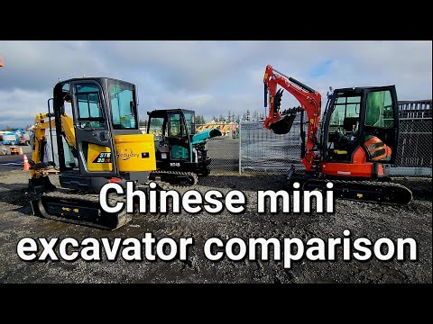 Comparing CFG STE35SR, KU45, and NT45 Chinese mini excavators