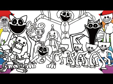 Poppy Playtime Chapter 3 New Coloring Pages | How to Color All Monsters and Bosses | NCS Music