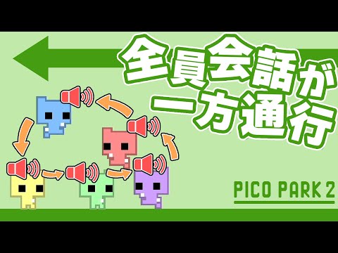 会話が一方通行でピコパークをやってみた！【会話ぐるぐるPICO PARK】