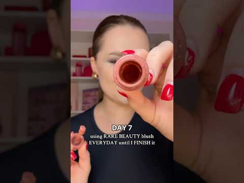 DAY 7 using RARE BEAUTY blush EVERYDAY until I FINISH it