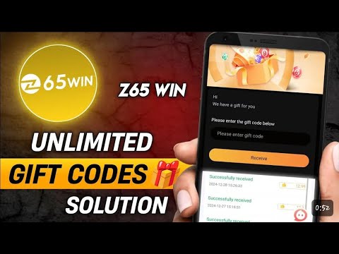 z65win unlimited gift code || z65win gift code received