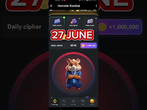 27 JUNE hamster kombat cipher code #hamsterkombat #hamsters