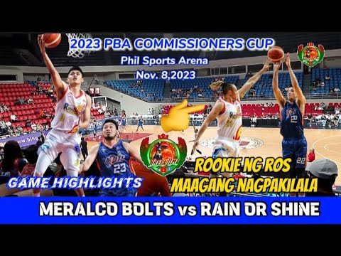 Meralco Bolts vs Rain or Shine | Rookie ng ROS nagpakitang gilas kay Coach yeng