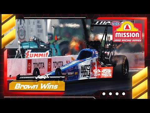 Antron Brown caps off championship season with Wally at In-N-Out Burger NHRA Finals