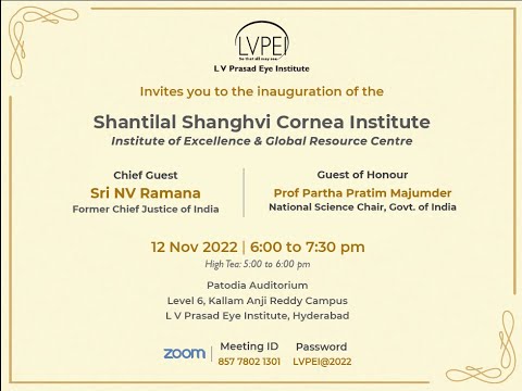 Inauguration of Shantilal Shanghvi Cornea Institute