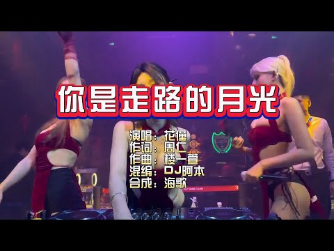 花僮《你是走路的月光》DJ阿本 FunkyHouse Rmx KTV 导唱字幕 （备有伴奏视频）