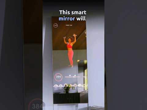 Innovative smart mirror for home trainings! #techlover #smartgadgets #homegym #homeworkout