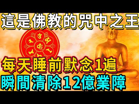 這是佛教的咒中之王，只要誦108次，所有護法神即刻響應，清除12億業障，帶走所有負能量 ！