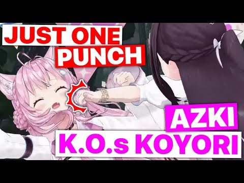 AZKi KOs Koyori With One Punch (Feat. Ui, Hoshikawa Sara, Patra) (Hololive / Nijisanji) [Eng Subs]