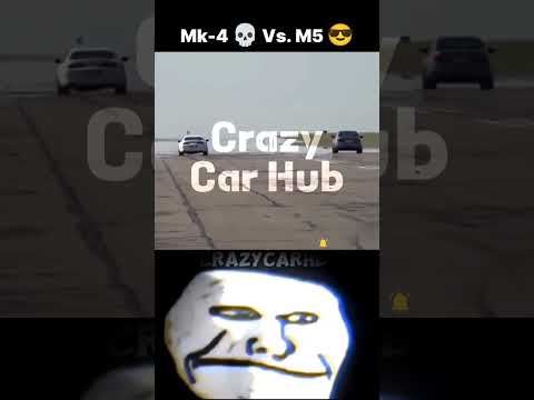 Crazy Drag Race 😱 | Mk-4 💀 Vs. M5 😎 - Crazycrhb | #shorts #mk4 #dragrace