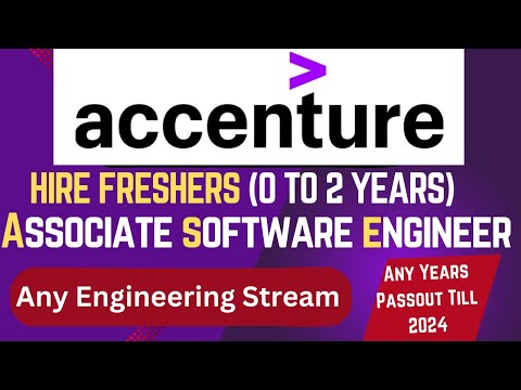 Accenture Hiring Freshers For Associate Software Engineer | Any Batch till 2024