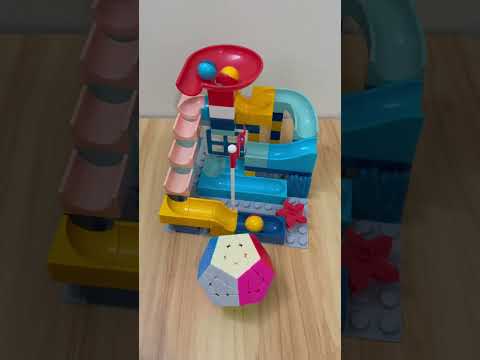 Marble Run ASMR 🔴🟡🔵 853  Satisfying Building Blocks #marblerun #marblerace #asmr