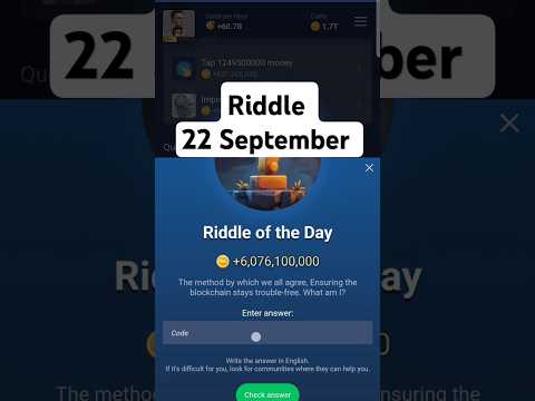 X Empire riddle of the day today 22 September | Musk empire riddle