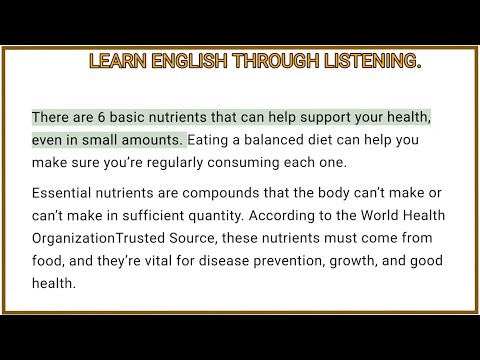 learn english through listening, reading ( nutrition, how to improve english #english #storytelling