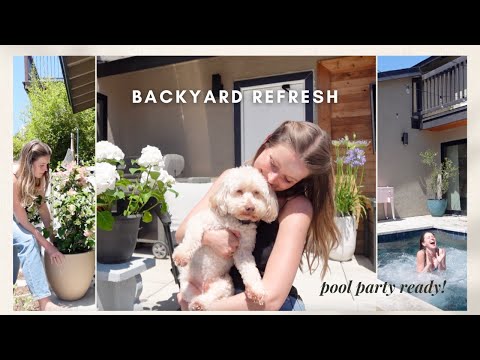 VLOG: refreshing my patio/backyard to get ready for POOL PARTY SEASON BAYBAY