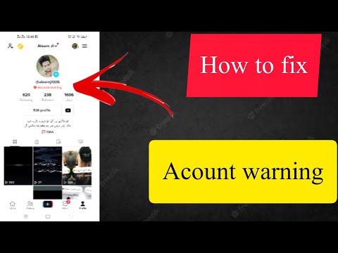 How to fix acount warning on TikTok |How to remove acount warning on TikTok