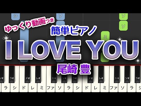 I LOVE YOU　尾崎豊　ピアノ　レベル★★★☆☆　初級上〜中級