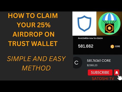 HOW TO CLAIM YOUR 25% CORE AIRDROP ON TRUST WALLET WITHOUT GLITCHES.. #core #metamask #trustwallet.