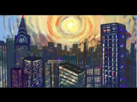 4 artists painting on one canvas - PolyScribe Metamorphosis Art Animation -