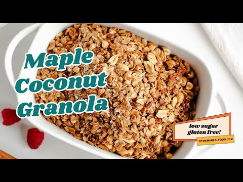 HEALTHY MAPLE COCONUT GRANOLA RECIPE WITH PEANUTS | Meal Prep Breakfast Idea