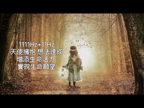 11Hz+1111Hz:1111赫茲音頻置入。天使的精神擁抱頻率。守護天使給予無條件的愛。讓你的願望成真。11Hz增進自我情緒療癒效率。複合頻率呵護身心靈，帶來正能量。