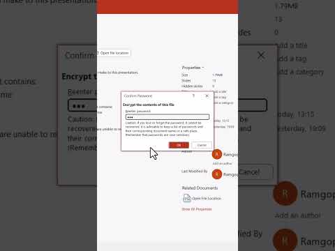 How to password protect a PowerPoint File #ramgopalppt #passwordprotected #tutorial