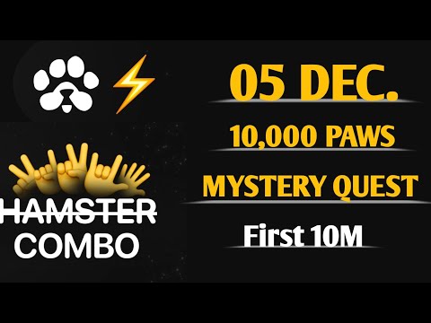 04 December PAWS Airdrop Mystery Quest | Claim 10,000 PAWS Instantly