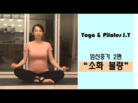 [ 임산부요가 / 산전요가 ] 임신중기 2 - 소화 불량 증상 / 소화 도와주는 동작 / 소화 잘 되는 자세