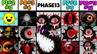 Phase 1 VS Phase 2 VS Phase 3 VS Phase 4 VS Phase 5 VS Phases 6-13 in Incredibox Sprunki!