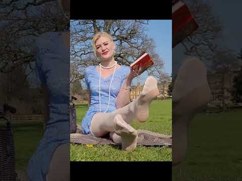 Meggie Style White Pantyhose Blue Dress PART 2