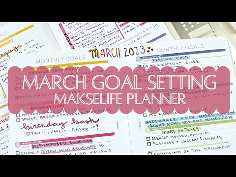 March Goal Setting + Weekly Actions | MakseLife Planner | Breaking Down Annual Goals