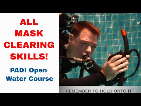 How to Clear a Mask Underwater 🤿 ALL SKILLS! • PADI Open Water Course