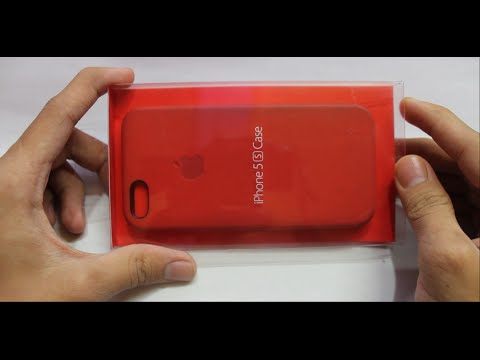 Apple Official Iphone 5s Case Red Unboxing with Review