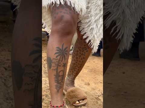 Beautiful tattoo of Orisa prisestess came for Osun festival in Nigeria from Florida USA 🇺🇸