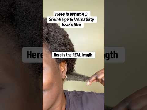 This is what 4C Hair shrinkage & versatility  looks like - shrinkage & length #shorts #shortvideo