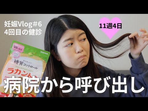 【妊娠Vlog＃6】病院から呼び出し😂｜4回目の妊婦健診｜11週4日｜妊娠糖尿病｜Pregnancy Vlog