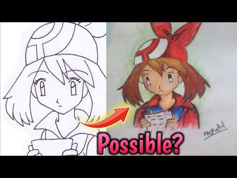 A nice art of pokemon character 'MAY' | pokemon art by a bangladeshi boy | fatin al shadab ratul