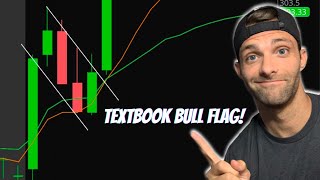 Textbook Bull Flag Pattern on $TSLA!