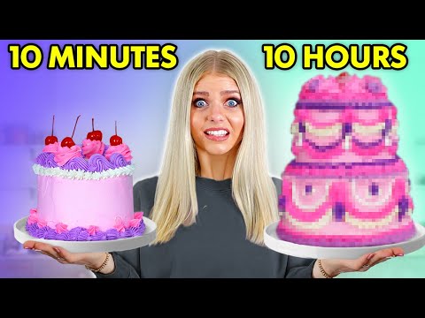 10min vs. 1hr vs. 10hr CAKE Decorating Challenge