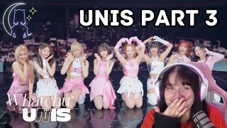 KPOP REACTION - UNIS PART 3!!! (Dream of Girls, Watchu Need, Elisia Taeyang Cover)