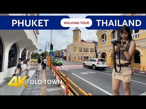 PHUKET old town WALKING tour 🇹🇭 THAILAND Travel 2023 4k